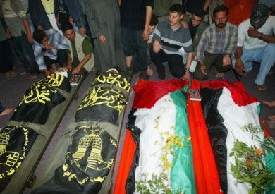جثامين  فلسطينيين <br/>غزة <br/>-ارشيفية